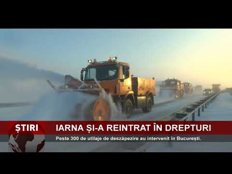 Peste 300 de utilaje de deszăpezire au intervenit în București