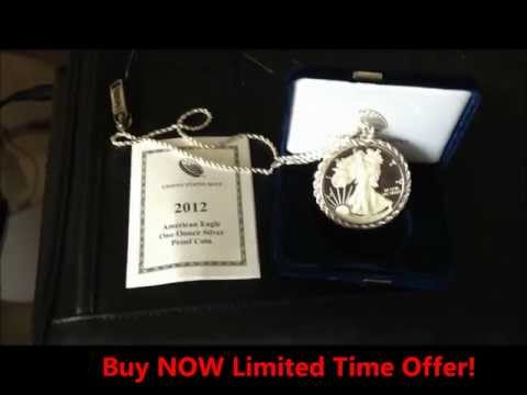 SilverFreeTV.com Silver Premier Club 2012 American Silver Eagle Proof Necklace