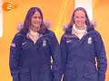 bobsleigh women victory ceremony olympics games torino 2006
