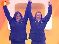 bobsleigh women victory ceremony olympics games torino 2006 bobsleigh women victory ceremony olympics games torino 2006