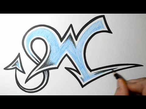 how to draw graffiti letter v