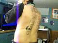 Barry Bonds Back Tattoo and Poker Autographs