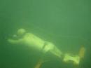 dynamic apnea in Buntzen lake using an Aqueon