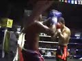 Former Ratchadamnern champion Kru Bernung scores a 2nd round KO over Komkiat at Patong Stadium