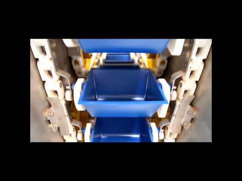 Gough Swinglink Bucket Elevator conveying wrapped confectionery