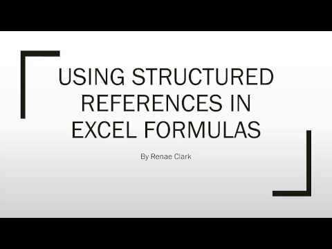 video-linktoworks-Using Structured References in Excel Formulas - YouTube