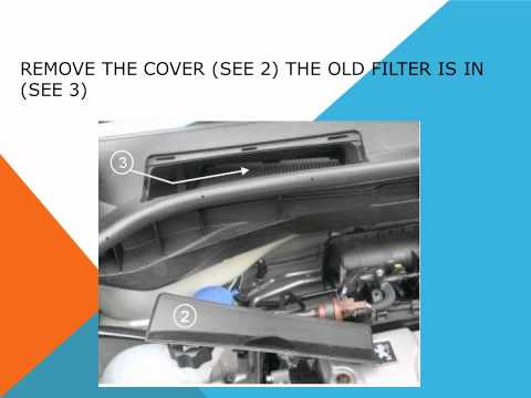 How to replace the air cabin filter   dust pollen filter on a Peugeot 1007