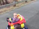 Charlotte driving her new jeep