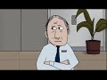 watch as tim faces scrutiny from the security guard. 