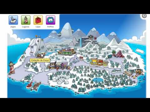 Club penguin- itens escondidos da ilha , com partiçipação de meu primo