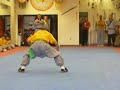 He does a flip in this demo but normally would not during a competition. Shi de Li is watching from the back in the corner with Xing Wei... Perris is 11 years old in this video. This form was taught to him by Shao Chang Jun, a former member of the Beijing Wushu Team. This is not a traditional form.