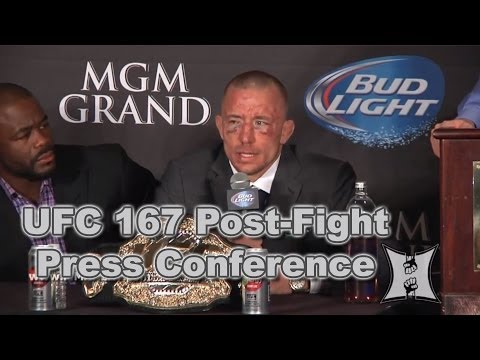 Pierre - MMA H.E.A.T. brings you the UFC 167: Georges St-Pierre vs Johny Hendricks post fight press conference LIVE from the MGM Grand Garden Arena in Las Vegas, Nevada. Be sure to visit http://www.MMAHEAT...