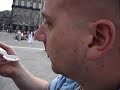 Drunk on a rickshaw in amsterdam eating a McFlurry ;-)