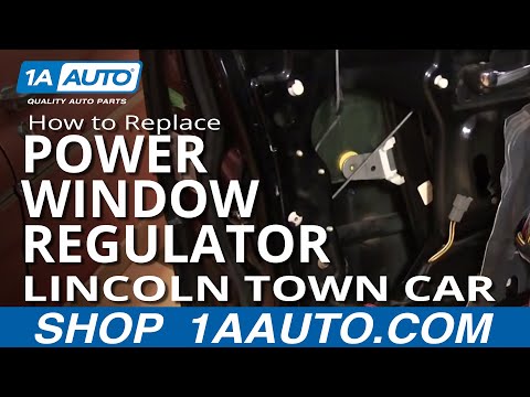 How To Replace Install Power Window Regulator Without Motor PART 1 Lincoln Town Car 98-02 1AAuto.com