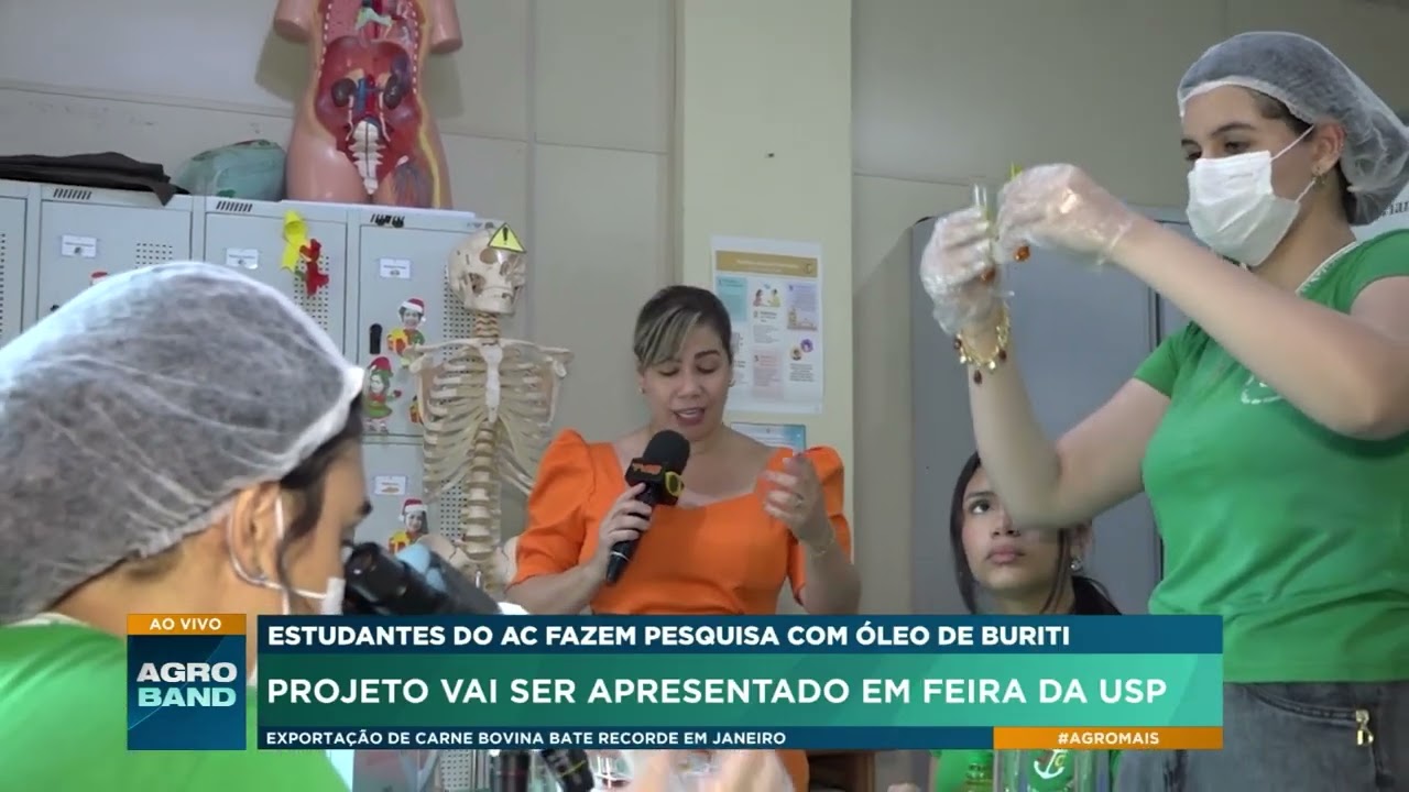 Estudantes do AC fazem pesquisa com óleo de buriti