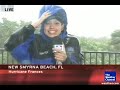 Abrams dodges debris from hurricane