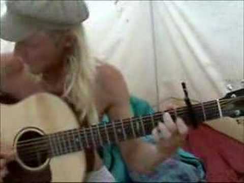 Bayard in a teepee