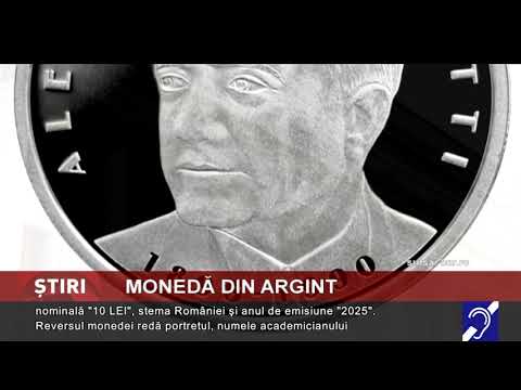 Monedă din argint dedicată lui Alexandru Rosetti
