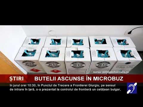 Butelii ascunse în microbuz