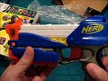 this is an unboxing video that features the nerf n-strike double blast bundle for nintendo wii. this bundle includes a game disc that features both nerf n-strike and nerf n-strike elite. sweetening the pot we get the switchshot ex-3 that not only serves as a nice controller for gameplay with the wii, but serves double duty as a real life nerf gun. oh, and you do get 3 sonic darts as well. the red reveal is included in the bundle and can be clipped onto the switchshot ex-3 to unscramble codes in nerf n-strike elite. i figure the gun, red reveal, and darts are worth $10 so if the game is horrible, we are only out $6. i will do a playthough on this one in the very near future. i picked it up on amazon thru big game vendor for $16 and change...not a bad deal in my opinion. the game disc has both games...you do not get two seperate discs.