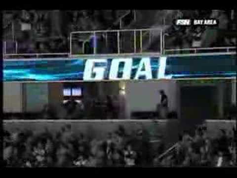 Jonathan Cheechoo undresses Josh Gorges and Scores