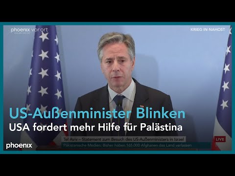 US-Auenminister Anthony Blinken auf einer Pressekonferenz in Israel am 03.11.2023