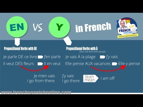 how to know when to use y or en in french