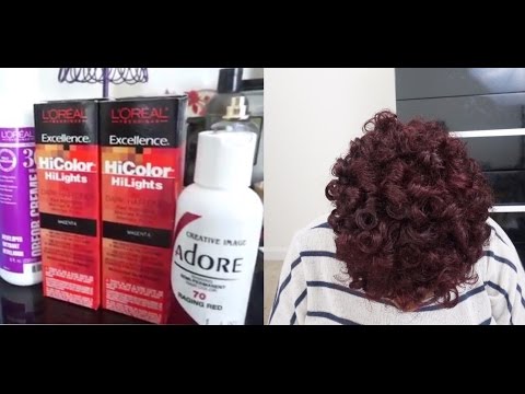 how to dye natural hair red