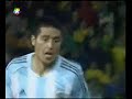 golazo riquelme   argentina 3 x 1 brasil