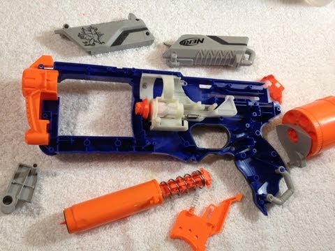 nerf mods - This is our in-depth Mod Guide for the NERF Elite Strongarm. In this video we cover spring replacment, barrel poast removal, rear loading, lock removal, and ...