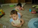 babies get floor time and megan makes sure everyone gets some 
