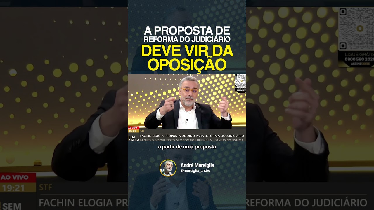 🚨 A PROPOSTA DE REFORMA DO JUDICIÁRIO DEVE VIR DA OPOSIÇÃO