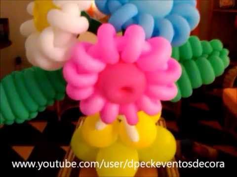 arreglo de flores - Arreglo de flores Margaritas extra grande, hecho con globos #260. Excelente para decorar tus fiestas y eventos, porque es muy llamativo y exótico. #globoflexia.
