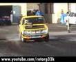 Yellow Mazda R100 13B T Runs & Burnouts