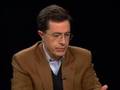 Stephen Colbert shmoozes about subatomic colbatrons
