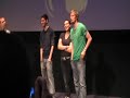The amazing and talented Bradley James swordfighting on stage at Inside the World of Merlin (Bafta event) - November 21st 2009.