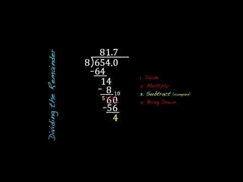 how to turn remainders into decimals