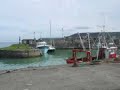 Carnlough village beside the Irish Sea