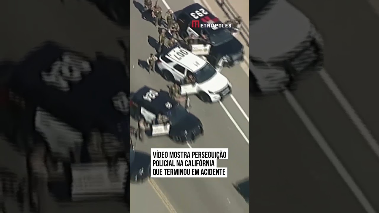 Veja: perseguição policial na Califórnia termina em acidente