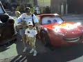 Derek with Lightning McQueen and Mater