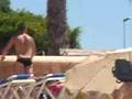 Beach speedo action