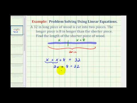 Ex: Find the Length of Two Pieces Cut From a Large Piece Given a  Relationship