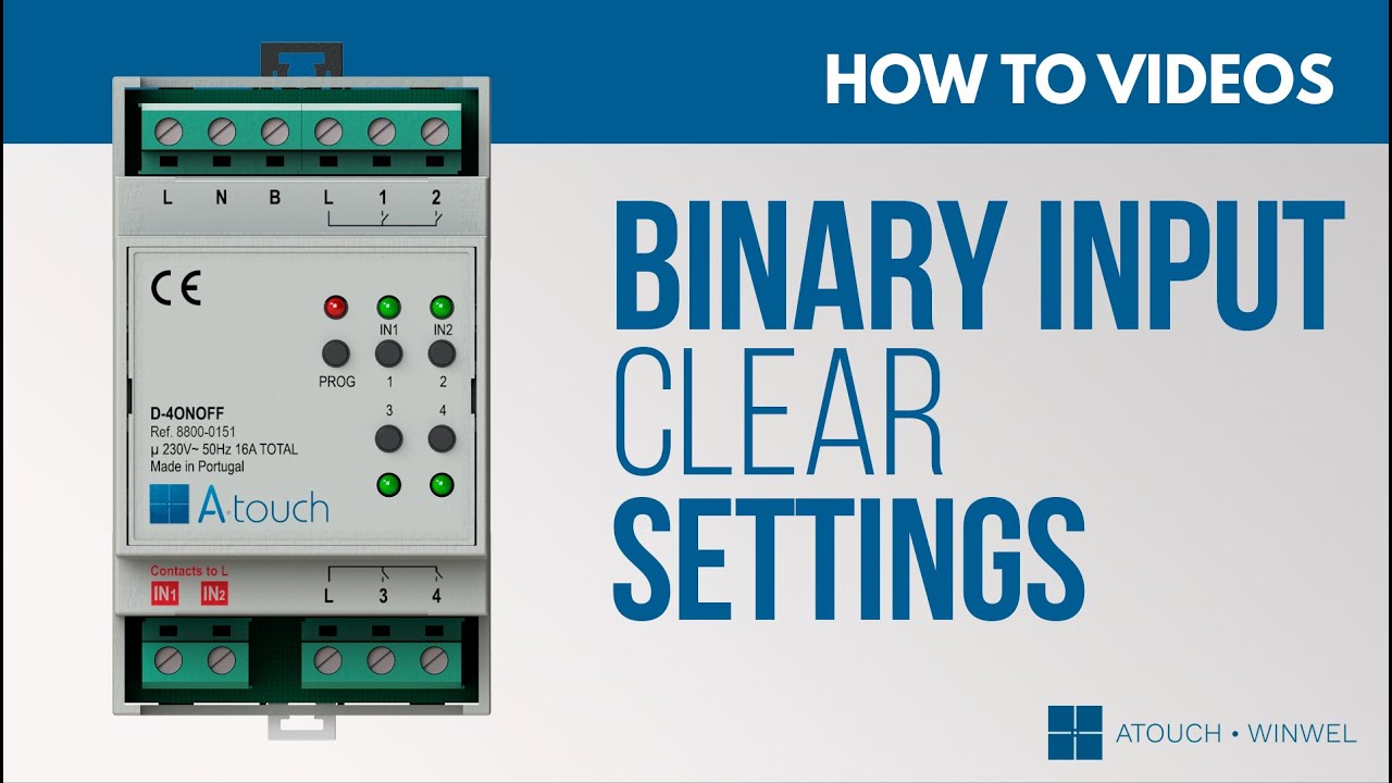Como limpar as definições da Entrada Binária
