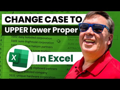 how to change case in excel