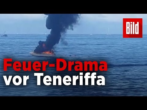 Jacht in Flammen  Feuer-Drama vor der Kste Teneriffas