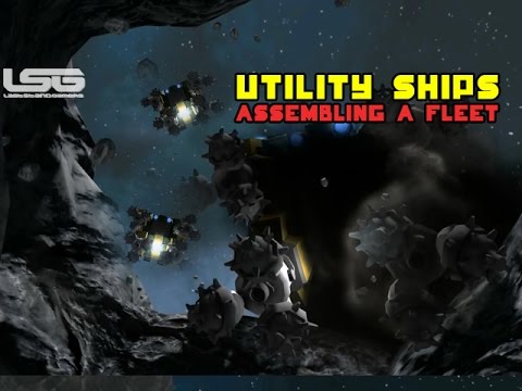 Space Engineers - Small Utility Ships, Mining Grinding & Welding Assembling A Fleet Part 8