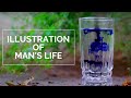 Illustration of Mans life Illustration of Mans life