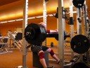10/14/08 ME 18\" Box Squat--585 x 1 and 625 x 0