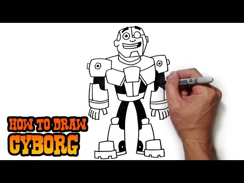 how to draw cyborg