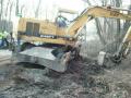 excavator stuck in mud